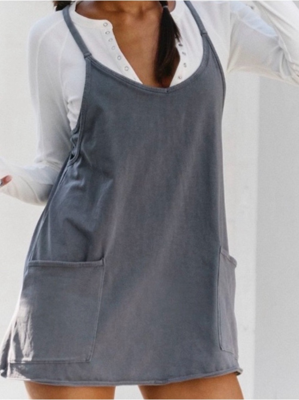 FP Movement by Free People: “Hot Shot Mini Dress” in Gunmetal Gray NWOT